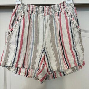 Women's Summertime Shorts - Size Medium - Multicolor - Elastic Wasit 4 Pockets